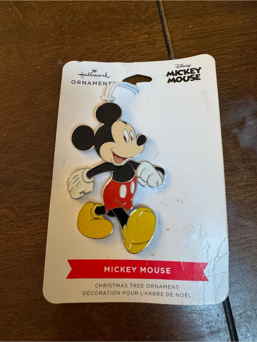 HALLMARK ORNAMENT DISNEY MICKEY MOUSE METAL WIGGLES NEW